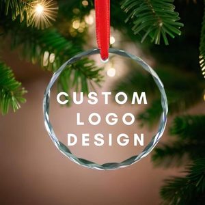 Factory Wholesale High Quality K9 Blank Crystal Glass <b>Ornament</b> Shape 60mm for Christmas Tree Decoration Laser Engraving/UV - Product Image 4