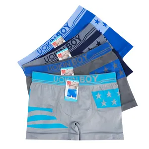 Wholesale cheap price boys seamless boxers teen kids pants underwear shorts for 9-15years old boy UOKIN B0199