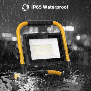 Projecteur de travail LED 100W 10000 LM à faisceau large avec cordon de 1,5 m et interrupteur, support portable pour camping, garage WD-903, support de lampe de travail WD-9 - Product Image 1