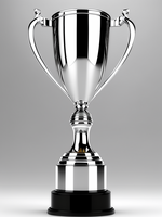 Trophée de récompense en résine plaqué or créative avec logo personnalisé en gros avec base noire