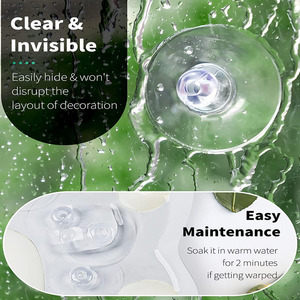 Small Clear PVC Eco-friendly Multifunction Suction Cups <strong>Hooks</strong> <strong>Rails</strong> for Home Kitchen Bathroom Organization Hanging Accessories - Product Image 4