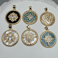 Mode Zircon mer coquille pierre hexagramme étoile pendentifs breloques pour la fabrication de bijoux femmes collier