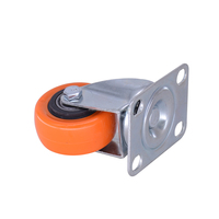 MW factory – jeu de roulettes pivotantes et de freins en pvc orange de 2 pouces, 50mm