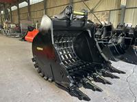 Bucket Skeleton Heavy Duty untuk Excavator Hyundai R430 45 Ton, Bucket Saringan Pemilah Batu 1730kg Teruji Bersertifikat RSSM