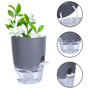 Maceta de Plástico con Autorriego, Doble Capa, para Plantas Hidropónicas, Bonsáis, Suculentas, Decoración para Hogar y Oficina, 8.2CM - Product Image 5