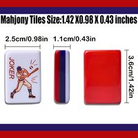 Jeu de Mahjong Thème Baseball Américain 160 Tuiles Acryliques Gravées Couleurs Vives Joueurs Sportifs Joker Vent Dragon pour Cadeau