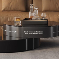 Table basse moderne et durable en verre noir, multi-niveaux, avec structure métallique, idéale pour le salon – Meilleure vente