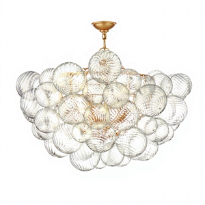 Luminaire suspendu rond moderne à LED, chambre à coucher, salle à manger, salon, <span class=keywords><strong>lustre</strong></span>, <span class=keywords><strong>boule</strong></span> de <span class=keywords><strong>verre</strong></span>, luminaire suspendu, lustres - Product Image 1