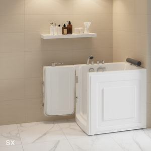 Bañera para personas mayores, versión derecha, 72 cm de ancho, 101,5 cm de largo, 100 cm de altura, diseño accesible - Product Image 3