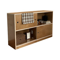 Meuble d'entrée multifonctionnel en contreplaqué de bouleau antique, buffet, rangement pour salon, organisateur de chambre, vitrine