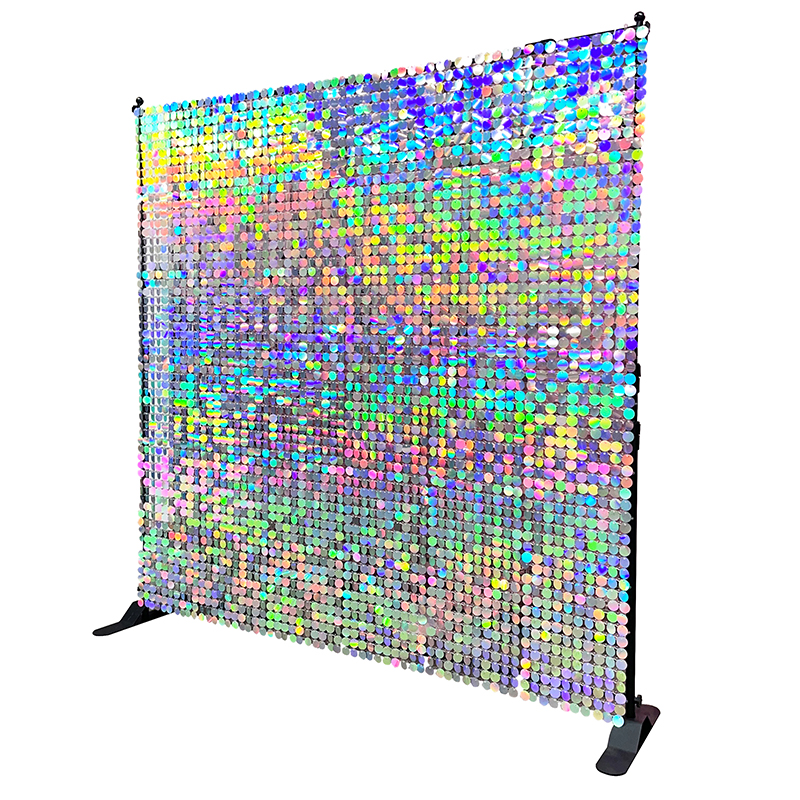 Фоновое украшение из ПВХ для свадьбы и дня рождения, наружный декоративный фон, мерцание розового золота и серебра, стеновая панель с блестками