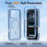 Funda Magnética 2 en 1 para iPhone 17 18 Pro Max, Protección Completa Mate Antigolpes y Antihuellas para la Cámara