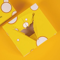 Boîte d'emballage de savon en papier rigide écologique et recyclable, imprimée sur mesure haut de gamme, style tiroir, motif fromage joyeux, pour usage quotidien