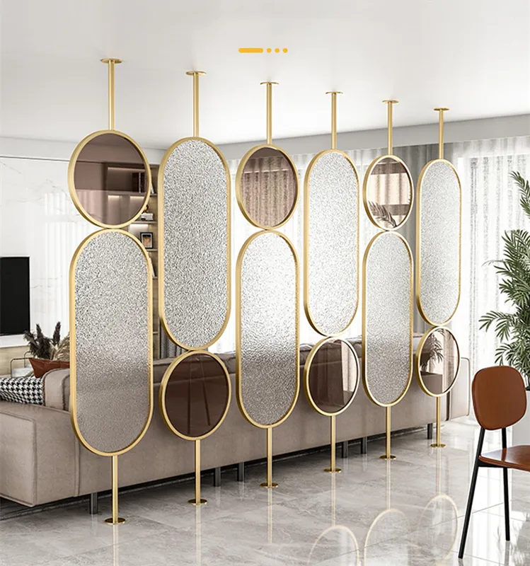 Custom Nordic light luxury wrought iron screen partition decorative screen partition wall