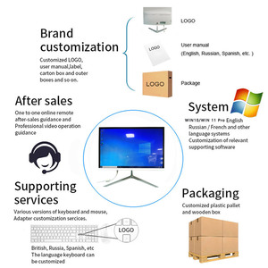 Komputer PC All in One 19 inci AIO komputer Monoblock I3 4130 60GB SSD komputer Desktop Monoblock All in One PC Desktop - Product Image 5
