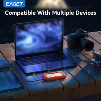 Disques durs portables EAGET G91-1 1 To Hdd étanche à la poussière pour l'extérieur Disques durs portables externes en caoutchouc de silicone 5Gbps