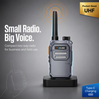 XUNLIBAO Mini Talkie-walkie X3 sans fil UHF portable, radio bidirectionnelle, communication portable, USB Type-C, longue portée