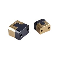 Bloc de positionnement pour interlocks carrés standard, revêtement DLC noir et or, propriétés de glissement optimales, pour machines CNC
