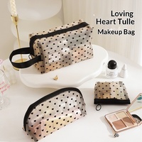 Grande Trousse de Maquillage en Maille Respirante Grande Capacité – Sac de Rangement Portable pour Rouge à Lèvres et Maquillage – Organisateur de Voyage Élégant pour Étudiants