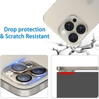 Protecteur d'objectif d'appareil photo 9H en verre trempé pour iPhone 16 Pro Max 16 Plus 15 14 Plus 13 12 Mini 11 Pro Film d'objectif d'appareil photo transparent HD