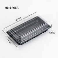 Conteneur alimentaire en plastique avec couvercle, PET de qualité alimentaire, transparent, personnalisable pour sandwich, pizza, hamburger, salade, en-cas