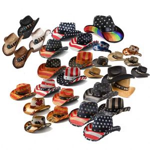 Chapeau de paille classique pour femme, style cowboy western <span class=keywords><strong>Dallas</strong></span>, chapeau de <span class=keywords><strong>jazz</strong></span> sombrero, chapeau de paille orange Stetson pour homme - Product Image 6