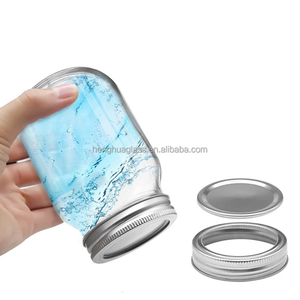 Bán Buôn 16Oz 500Ml Rộng Miệng Vuông Rõ Ràng Glass <span class=keywords><strong>Mason</strong></span> Jar Với Kim Loại Nắp Thực Phẩm Lưu Trữ Container Cho Mứt Nước Trái Cây - Product Image 6