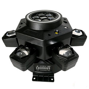 RGBW 10x10W LED 6-Arms hareketli kafa lazer DMX 512 ses aktif disko müzik projektör lambası için parti DJ sahne aydınlatma evreleme - Product Image 3