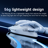 Souris gamer sans fil A5 3395 OEM souris de jeu 4K filaire sans fil personnalisée ergonomie 2.4G jusqu'à 26000DPI