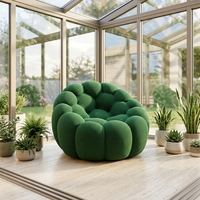 Fauteuil d'appoint moderne et durable en tissu éponge compressé sous vide, fauteuil lounge modulaire monoplace, fauteuil à bulles, gain de place