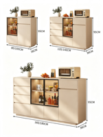 Minimalistisches Massivholz-Sideboard Wandschrank Buffetschrank für Esszimmer und Wohnzimmer Umweltfreundlich Anpassbar