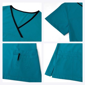 Nouveaux arrivages Vêtements de travail unisexes personnalisés Tissé Hôpital Infirmière Infirmière Médecin Scrubs Uniformes Imprimé - Product Image 4