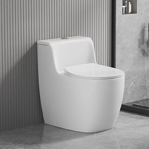 Modern Alta Qualidade Cerâmica WC <span class=keywords><strong>Set</strong></span> com PP Seat Cover Alongado One Piece Banheiro Bowl para Home and Hotel Use - Product Image 1