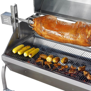 LUOQI Barbacoa de Lujo de Doble Combustible (Gas y Carbón) con Capacidad de 60 kg, Asador Grande de Acero Inoxidable para Exteriores, Modelo LQ-B7 - Product Image 5