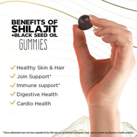 Gummies de Shilajit Pur de l'Himalaya à l'Acide Fulvique pour lutter contre la fatigue, stimuler l'énergie, favoriser la récupération musculaire, la vitalité et comme supplément de minéraux traces