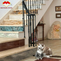 Personnalisation de la couleur et du design des escaliers, escaliers en marbre de luxe pour villa, hôtel, boutique, marches d'escalier en granit pour extérieur
