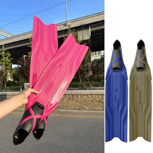 Nuove Pinne da Nuoto Professionali a Forma di <span class=keywords><strong>Rana</strong></span>, Slip-On, Lunghe, in Silicone TPR Ecologico, Flessibili, Comode e Durevoli per Adulti - Product Image 4