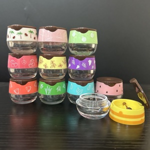 ISMAN Contenants vides pour baume à lèvres (pastèque, pomme), emballages mignons pour gommage à lèvres, pots à crème au miel avec cuillère et brosse 6g - Product Image 1