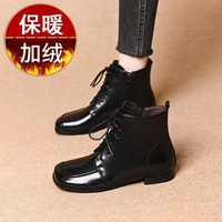 Bottines classiques à talon carré et épais pour femme, style britannique, à lacets, avec fermeture éclair latérale, nouvelle collection automne/hiver 2026