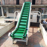 Convoyeur à escalier - Convoyeur à bande transporteuse robuste pour le levage de marchandises avec vitesse réglable et antistatique pour entrepôt/usine