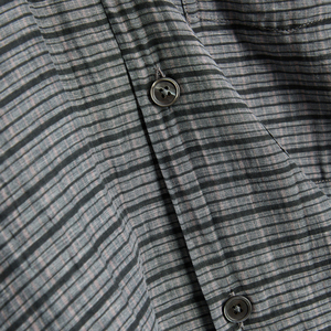 Chemise noire prêtre à manches courtes pour homme col montant décontracté Denim pour l'été pour l'église catholique Chemise pour homme - Product Image 5