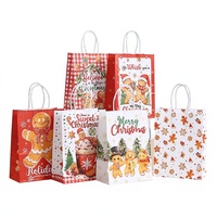 Sac cadeau en cellophane pour homme en pain d'épices de Noël - Sac d'emballage souvenir pour fête et célébration