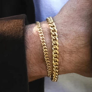 Nuovo bracciale a catena in acciaio inox 2 pz Set Cuba Set bracciale multistrato regolabile da <span class=keywords><strong>uomo</strong></span> e da donna - Product Image 4