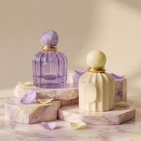 Flacon de parfum cylindrique en verre vide de luxe 100 ml avec col serti, qualité supérieure, en gros, fournisseur personnalisé Anding