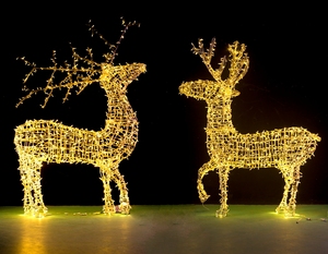 Trung Tâm Mua Sắm Ngoài Trời Đèn Trang Trí Điêu Khắc Họa Tiết Hươu Đèn LED 3D Giáng Sinh 50 Bộ Chuyển Đổi 90 Đèn Flash CE EMC GS ROHS REACH - Product Image 4