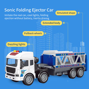 Camion jouet à friction avec éjection, déformation pliable, musique et lumières, mini voitures de course, cadeau pour enfants - Product Image 3