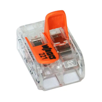 Connecteur rapide d'installation électrique à 3 voies Wagos 1 entrée 1 sortie 413-221 avec levier de commande, original pour éclairage LED