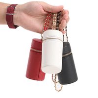 Étui à Rouge à Lèvres Personnalisé en Cuir PU, Petite Trousse Cosmétique, Mini Étui d'Emballage, Pochette Breloque Porte-clés, Housse pour Brillant à Lèvres et Maquillage Liquide