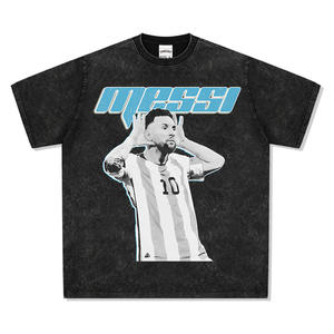 American Vintage for <span class=keywords><strong>Messi</strong></span> Impreso Heavy Cotton Crewneck <span class=keywords><strong>Sudadera</strong></span> Cross-Border Camiseta <span class=keywords><strong>de</strong></span> manga corta Oversized Casual Knitted - Product Image 1