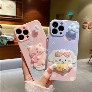 Vui vẻ sáng tạo dễ thương phim hoạt hình 3D hoa xoay trường hợp điện thoại - Product Image 6